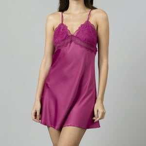 Flores - Camisola Encaje Y Satin 33596-223