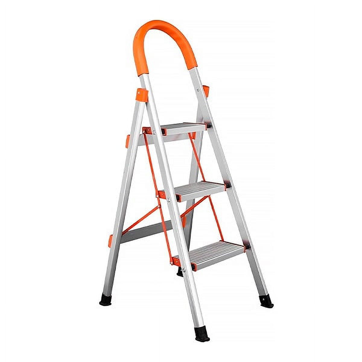 Genérico - Escalera Acero Tubular 3 Peldaños Soporte Heavy 150 Kg – Jz901-3a