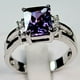thumbnail image 3 of 1pc Purple Black Zircon Cutout Fashion Ring On Both Sides For Men, 3 of 3