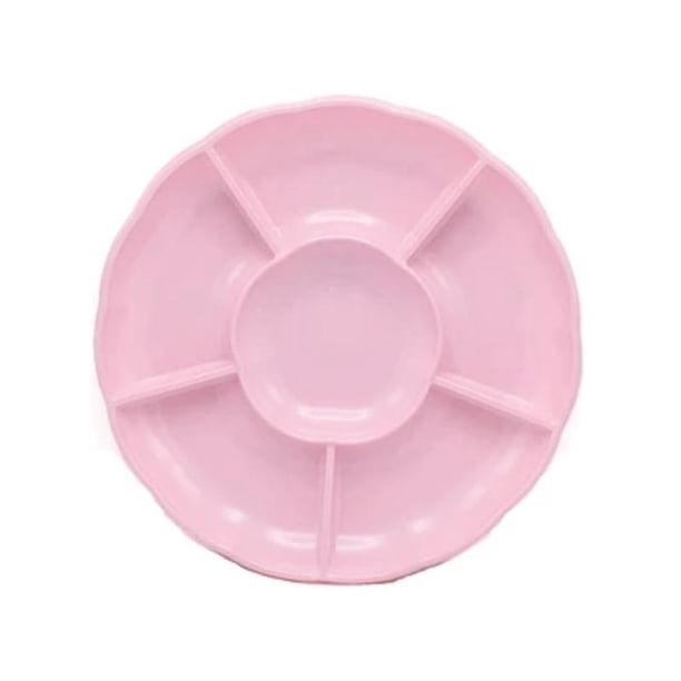 BANDEJA TIPO FLOR 3 PCS 30 CM Rosado