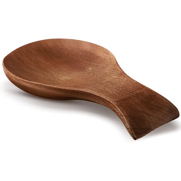Descansacucharas Patelai de madera de acacia, 1 unidad, 7,09 x 3,7 pulgadas