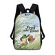 thumbnail image 1 of Rana y Sapo-theme Backpack, Campus style schoolbag Bookbag with Adjustable Shoulder Straps And Large Zip Compartment, Unisex Travel Bags., 1 of 6