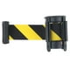thumbnail image 5 of barrera de la fila del montante control de multitudes retráctil negro y amarillo, 5 of 5