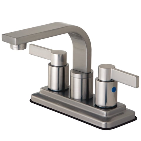 Grifo De Baño Kingston Brass Con Doble Manija, Juego Central De 4 Pulgadas