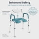 thumbnail image 5 of Asiento de inodoro elevado PELEGON con asas, capacidad de 181 kg, 5 of 9