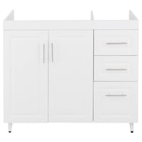 Domsa - Mueble Base De Cocina Blanco Doble Cajones Derecho 118X49X90 Cm (No Incluye Cubierta)