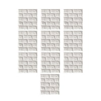 Magideal - 10X Paneles De Pared 3D Paneles De Pared De Ladrillos De Imitación Panel De Pared De Espuma Anticolisión Para Decoración De Chimenea De Lavandería De 5Mm Blanco