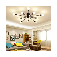 Genérico - Lampara De Techo Colgante Moderna+ 10 Ampolletas E27 Luz Cálida