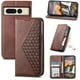 thumbnail image 1 of Funda Flip FOXDOCK para Google Pixel 8 Pro , Estilo Billetera con Diseño Rombo, Correa de Mano y Soporte, Uso Diario, 1 of 6