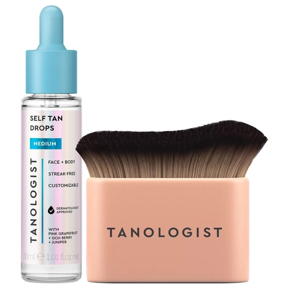 Set de Autobronceado Tanologist Gotas Bronceadoras Medias con Brocha