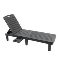 Reposera Piscina Playa Terraza Amalfi Gris Con Mesa Northwest