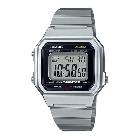Reloj Digital Plateado Casio B-650Wd-1A