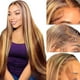 thumbnail image 1 of Peluca Con Encaje En La Parte Delantera Highlight Ombre Cabello Humano 70 Cm, 1 of 3