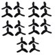 thumbnail image 2 of 20 Piezas RC Drone Hélices Cuchillas Para A20 A20W Quadcopter Accesorios Negro, 2 of 5
