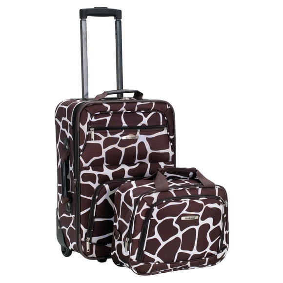 Juego de equipaje Rockland Fashion Softside con forma de jirafa vertical de 2 piezas