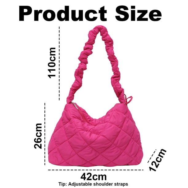 Bolso De Mano Acolchado Para Mujer, Ligero Y Acolchado, Tipo Hobo, 2023, Con Pliegues En Forma De Nube.