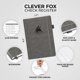 thumbnail image 2 of Libro de registro de cheques Clever Fox 17,5 × 21 cm gris, 2 of 7