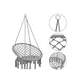 thumbnail image 2 of Silla hamaca colgante para terraza o jardín color gris, 2 of 3