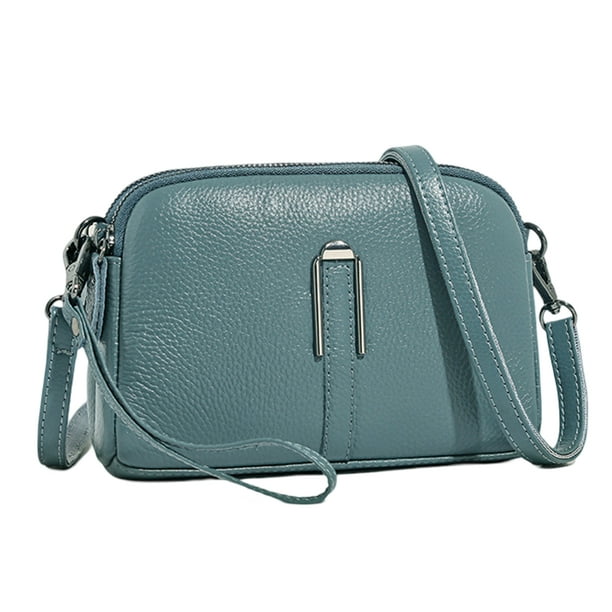 Bolso de piel de vaca auténtica para mujer, moderno, combinable, popular, bolso bandolera para mujer de mediana edad.