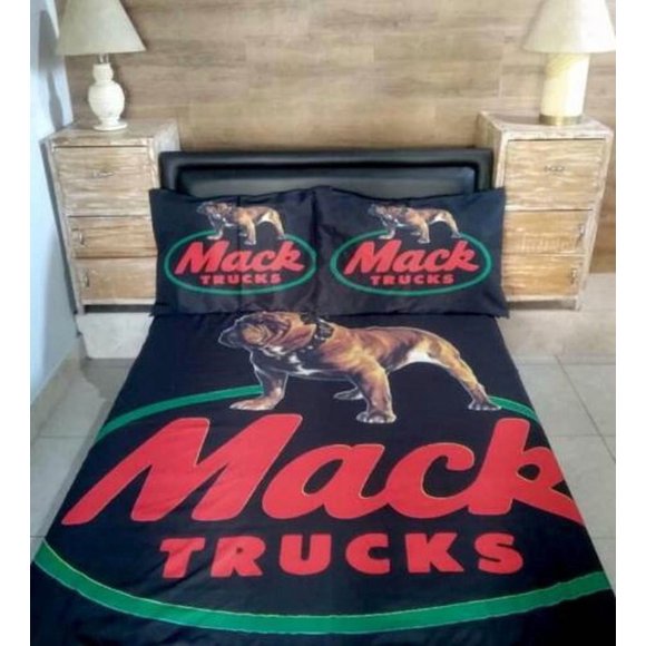 Mack Trucks Black Quilt Duvet Cover Set Queen Comforter Cover Bedding Bedclothes3-Piece Bedding Set