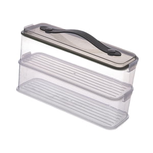 Bothyi - Contenedor De Pasta Con Asa, Multiusos, Para Frutas Y Aperitivos, Recipiente Transparente Sellado De Doble Capa