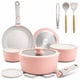 thumbnail image 1 of Juego de Utensilios de Cocina NutriChef 18 Piezas Cerámico Antiadherente Rosa, 1 of 8