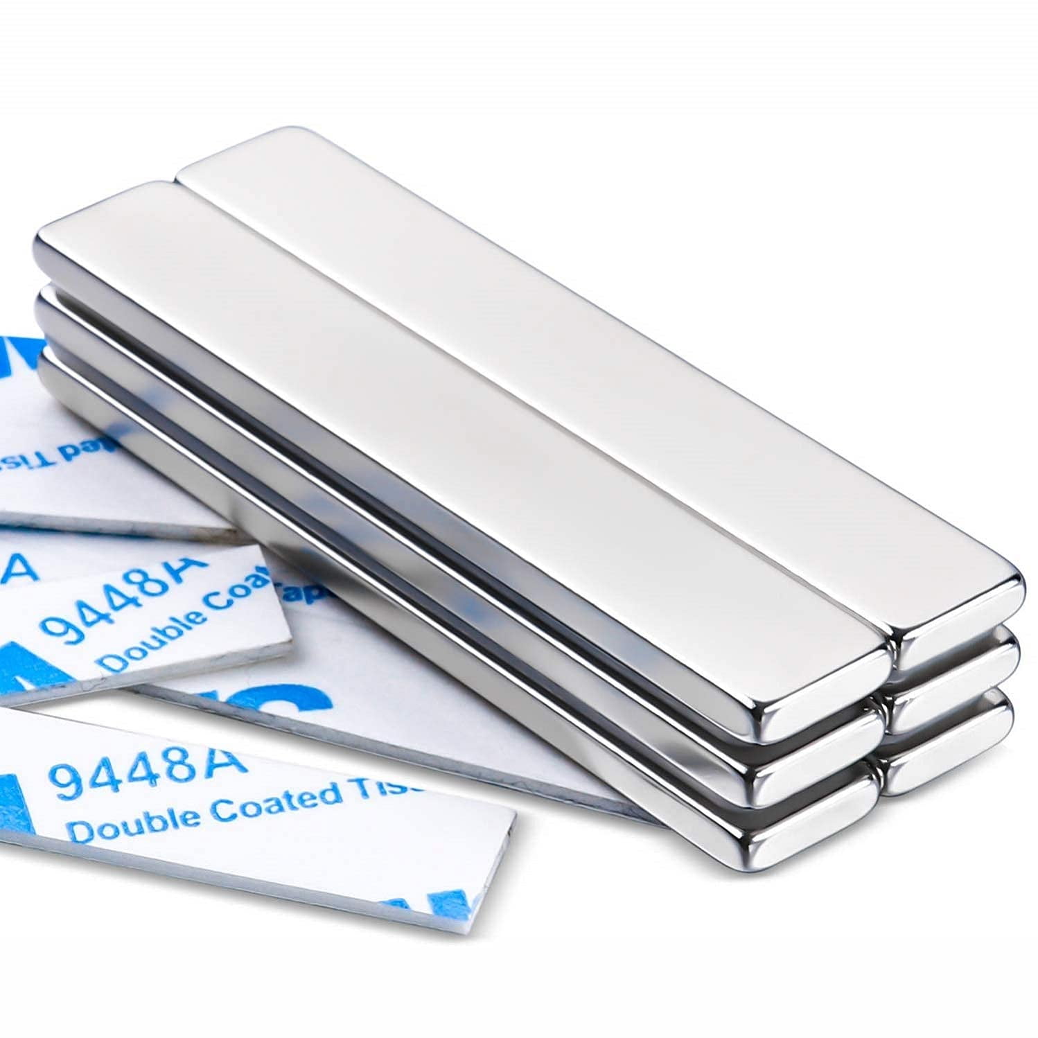 Imanes De Neodimio Mikede Heavy Duty Bar, 60 X 10 X 3 Mm, Paquete De 6