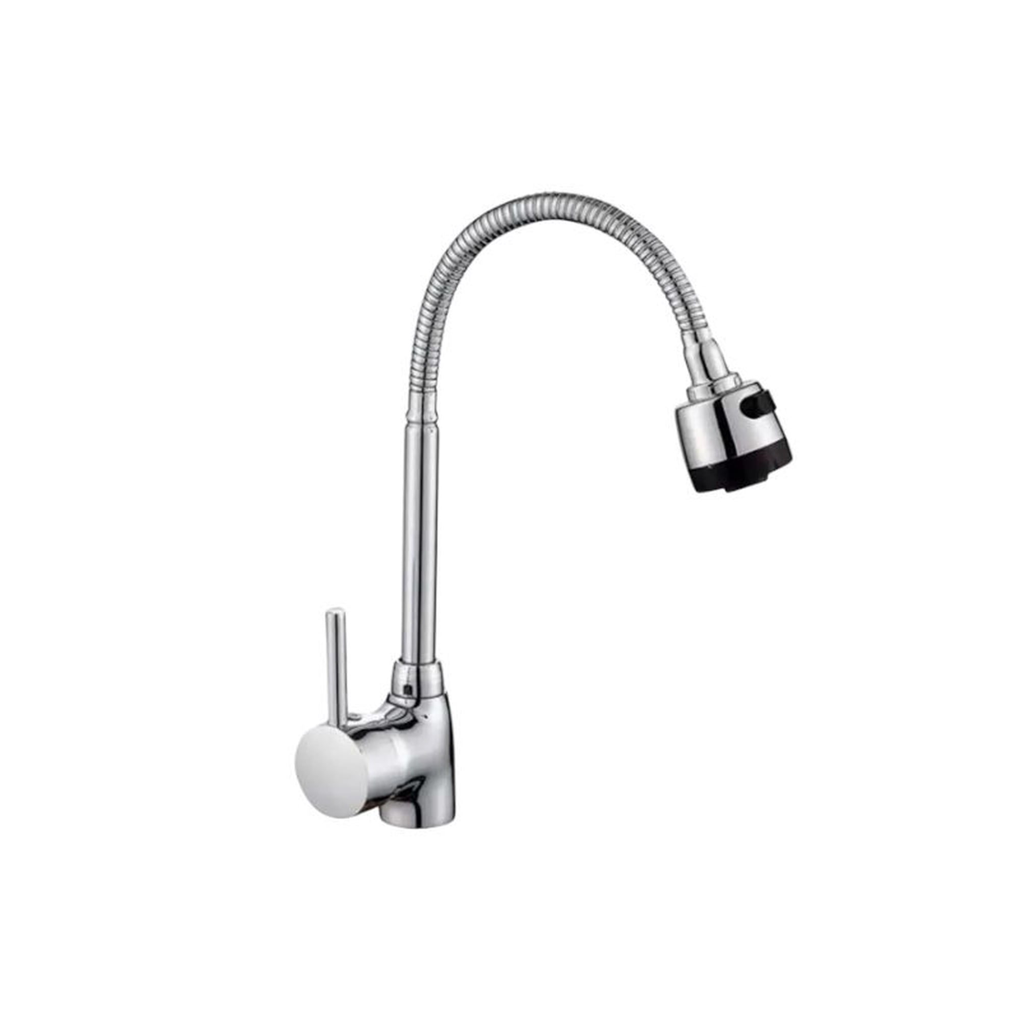 Alday - Grifo Monomando Para Lavaplatos Flexible Con Cuello Cisne