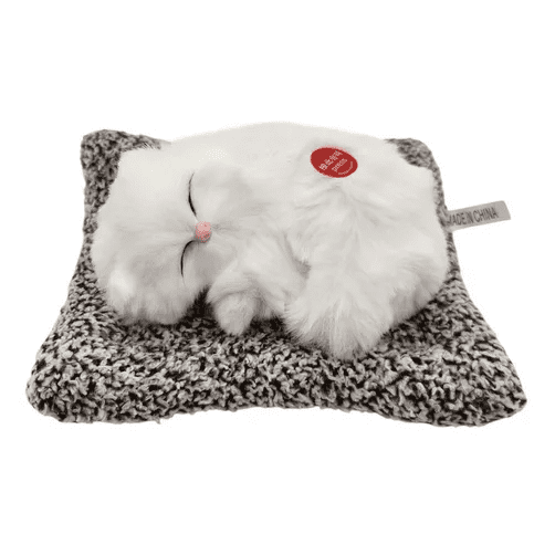 Gatito De Peluche Realista Dormido Con Sonido ( Mauya) Marron