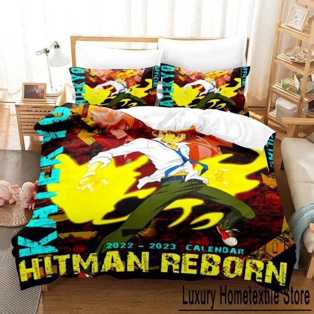 New HITMAN REBORN Bedding Set Bed Set Adult Kid Bedroom Duvetcover Sets parure de lit Bed Bed Sheets