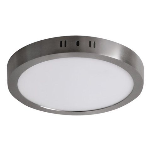 Teimporta - Panel Led Plafón Sobrepuesto Redondo Satinado 18W Luz Neutra Satinado