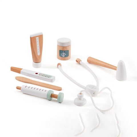 Roots Toys - Juego Maleta De Doctor Madera Con Accesorios