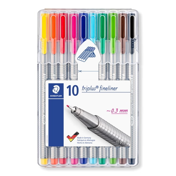 Bolígrafo STAEDTLER Triplus Fineliner 334 SB10 03 0,3 mm 10 colores