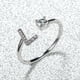 thumbnail image 1 of Stylish Silver A-Z Initial Rings for Weddings, Bridesmaids, and Couples - Perfect Gifts for Love and Fashion, 1 of 5