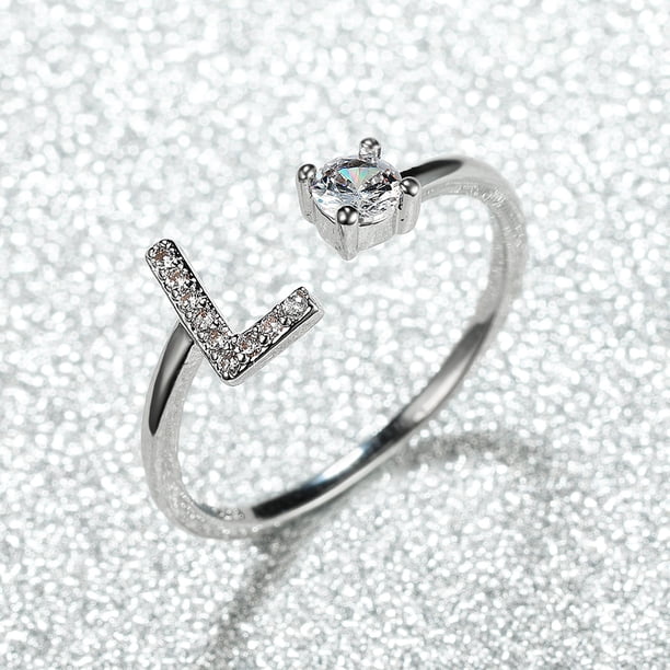 Stylish Silver A-Z Initial Rings for Weddings, Bridesmaids, and Couples - Perfect Gifts for Love and Fashion