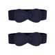 thumbnail image 1 of INSPIRE CHIC 2 piezas Hebilla de interbloqueo en forma de 8 Cinturón elástico de cuero sintético para dama 39.4x2.36"(LxW) Azul Oscuro, 1 of 7