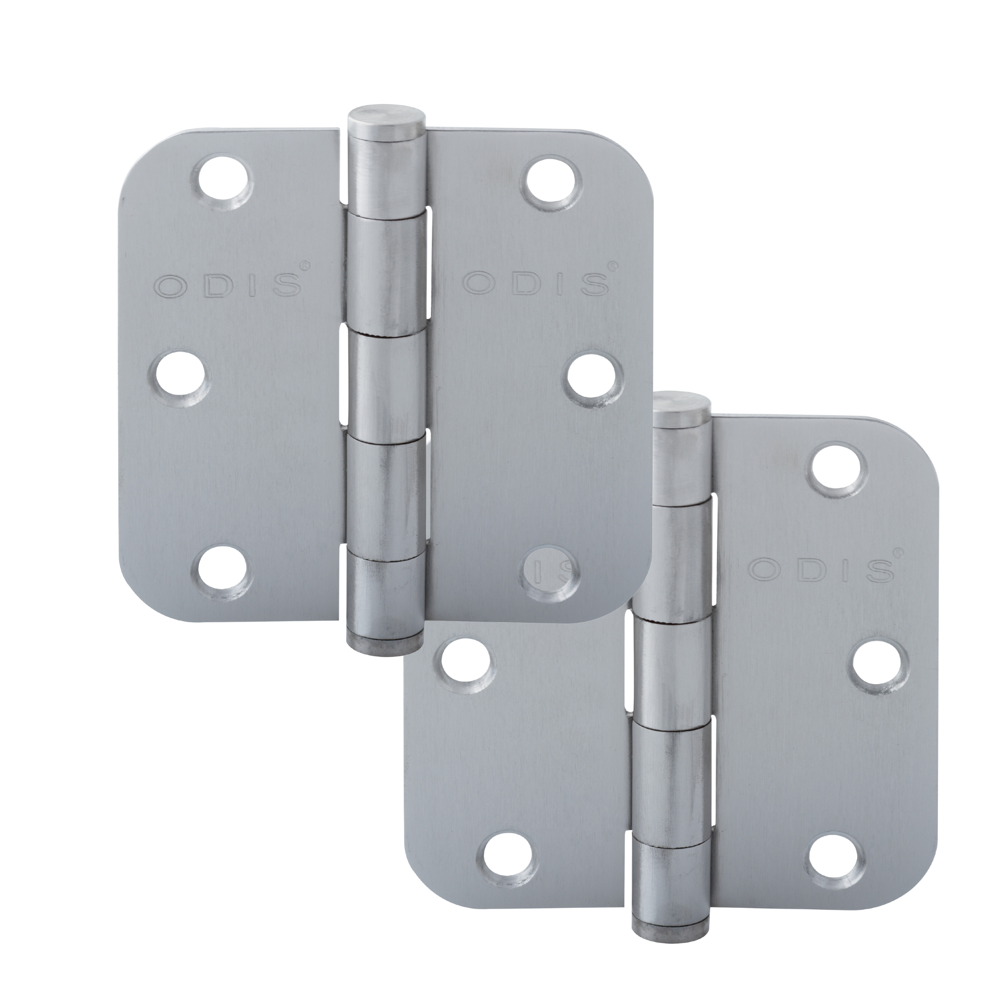 Pack 2 Bisagras Acero Odis 3”×3”×2,0Mm Canto Redondo - Plata