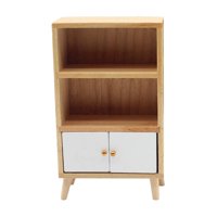 Magideal - Armario En Miniatura A Escala 1:12, Minilibrería Con Cajón, Decoración Para Casa De Muñecas, Juguete De Simulación Para Niños, Gabinete De Madera Para