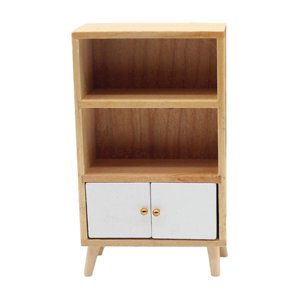 Magideal - Armario En Miniatura A Escala 1:12, Minilibrería Con Cajón, Decoración Para Casa De Muñecas, Juguete De Simulación Para Niños, Gabinete De Madera Para