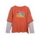 thumbnail image 1 of Polera Niño Doble Manga Estampado Montaña Naranjo, 1 of 3