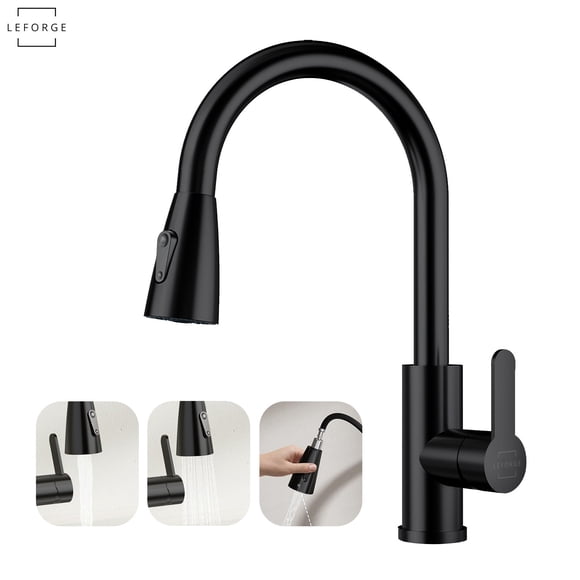 Llave Monomando Lavaplatos Extensible Griferia Cocina Negro