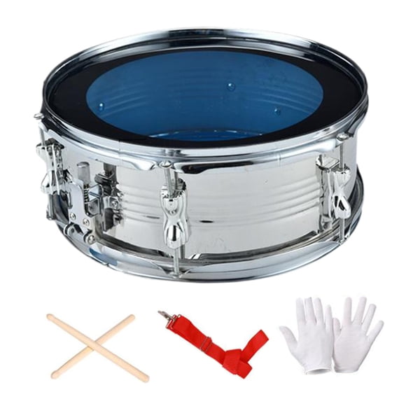 Tambor De 13 Pulgadas Con Correa Para El Hombro, Instrumentos Musicales Para Niños Y Adolescentes, Color Plateado