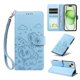 thumbnail image 1 of Funda Cartera para iPhone 15 Perro Cachorro Grabado con Tarjetas Soporte Correa Azul, 1 of 6