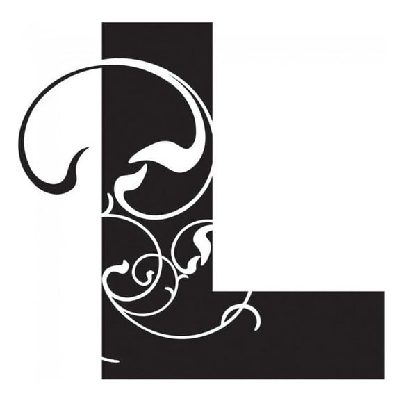 Decomural Personalised Letter Swirl Design WS-44219