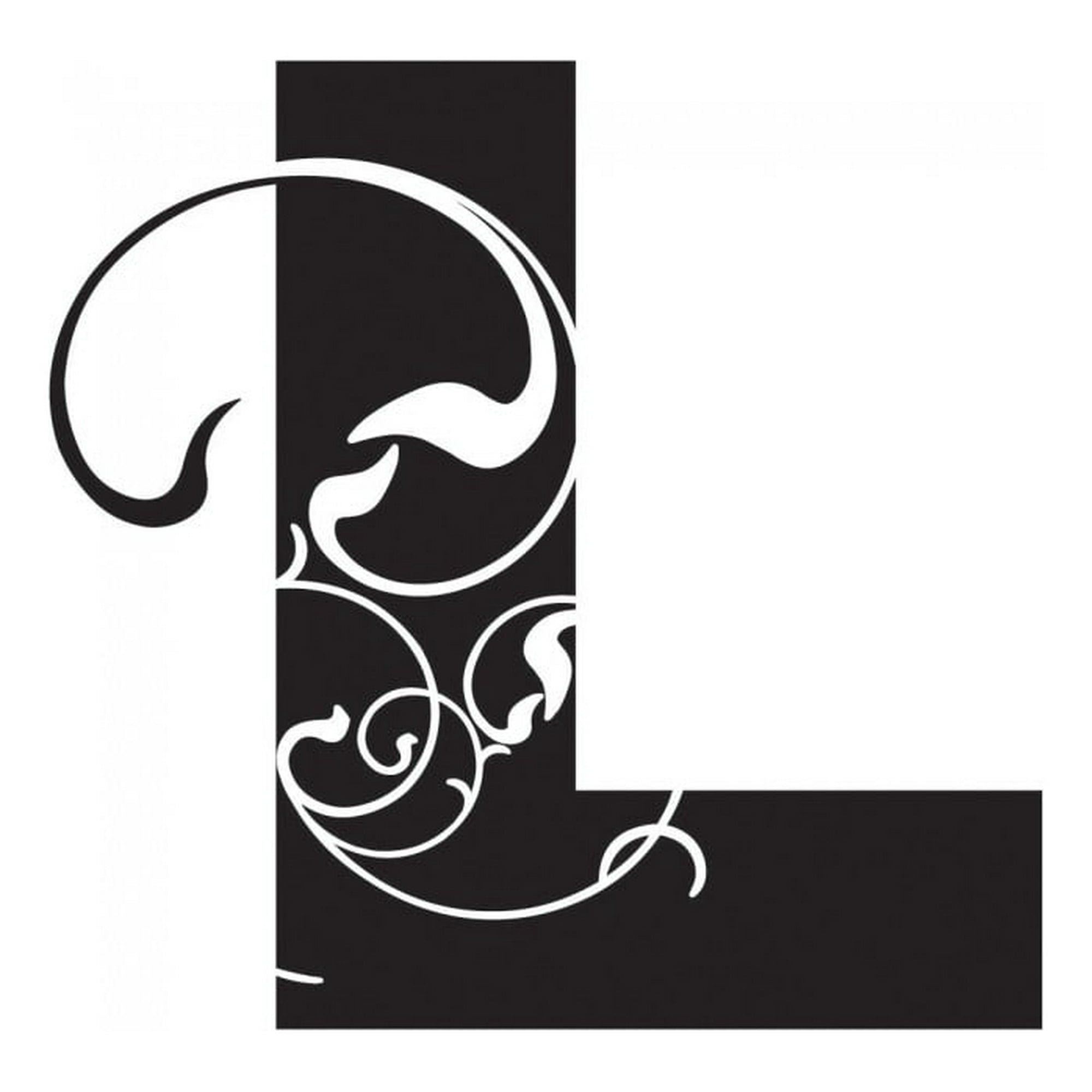 Rienda Libre Graphics - Decomural Personalised Letter Swirl Design Ws-44219