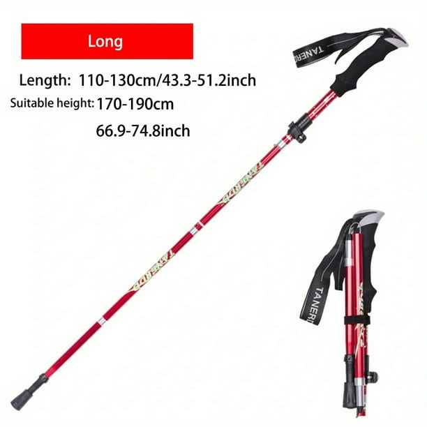 Experience the Nordic Style with our Lightweight and Sturdy 5-Section Telescopic Trekking Pole - Your Perfect Walking Stick for Outdoor Activities
