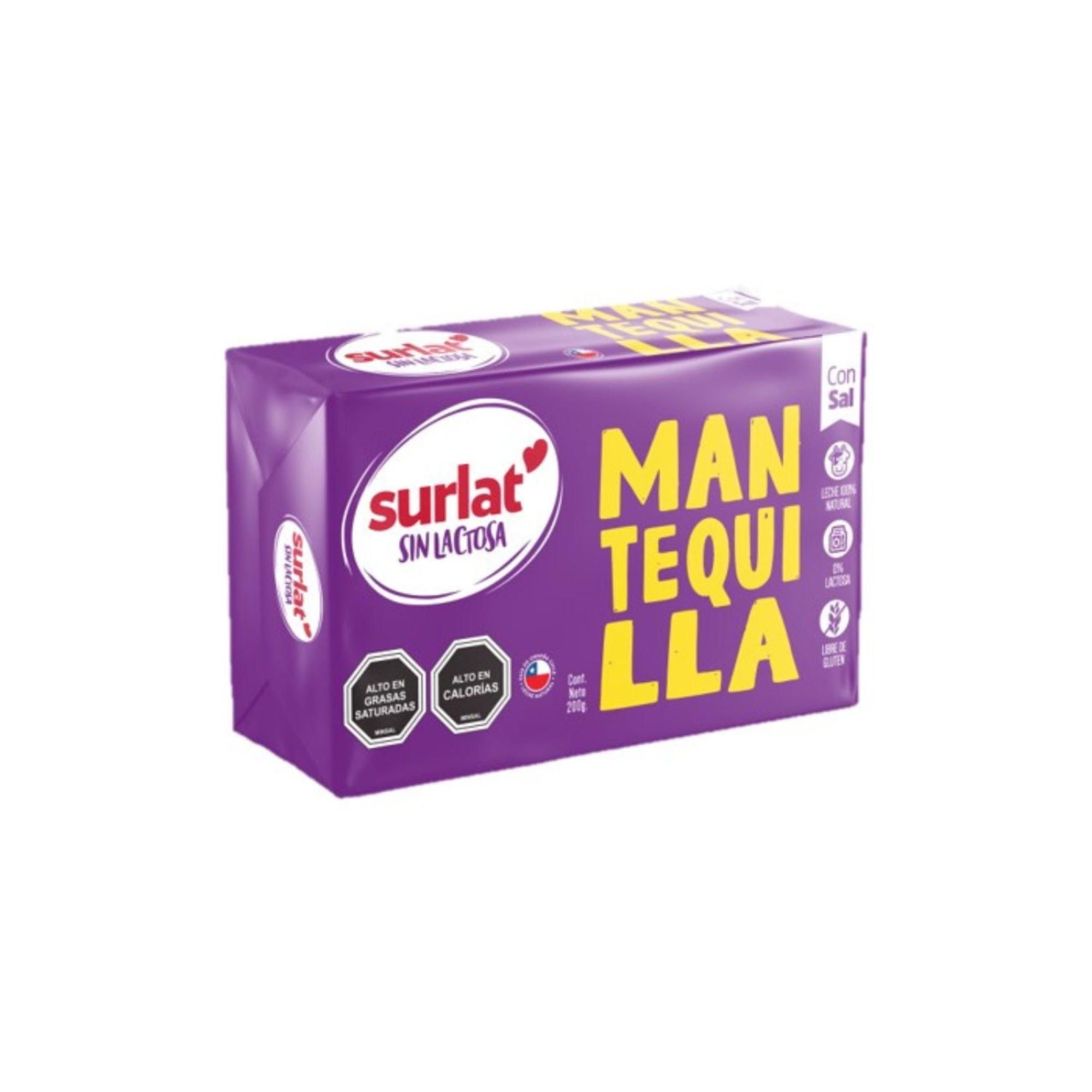 Mantequilla Sin Lactosa 200 g Surlat