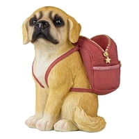 Magideal - Escultura Creativa De Perro, Figura De Juguete De Resina Animal, Estatua Coleccionable, Organizador De Caja De Dinero Para Regalo, Decoración Moderna, Rojo