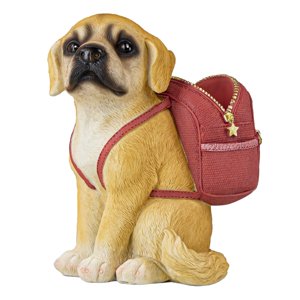 Magideal - Escultura Creativa De Perro, Figura De Juguete De Resina Animal, Estatua Coleccionable, Organizador De Caja De Dinero Para Regalo, Decoración Moderna, Rojo