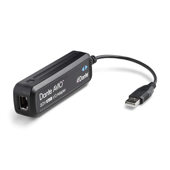 Adaptador de E/S USB tipo C Dante AVIO 2x2 para red de audio Dante